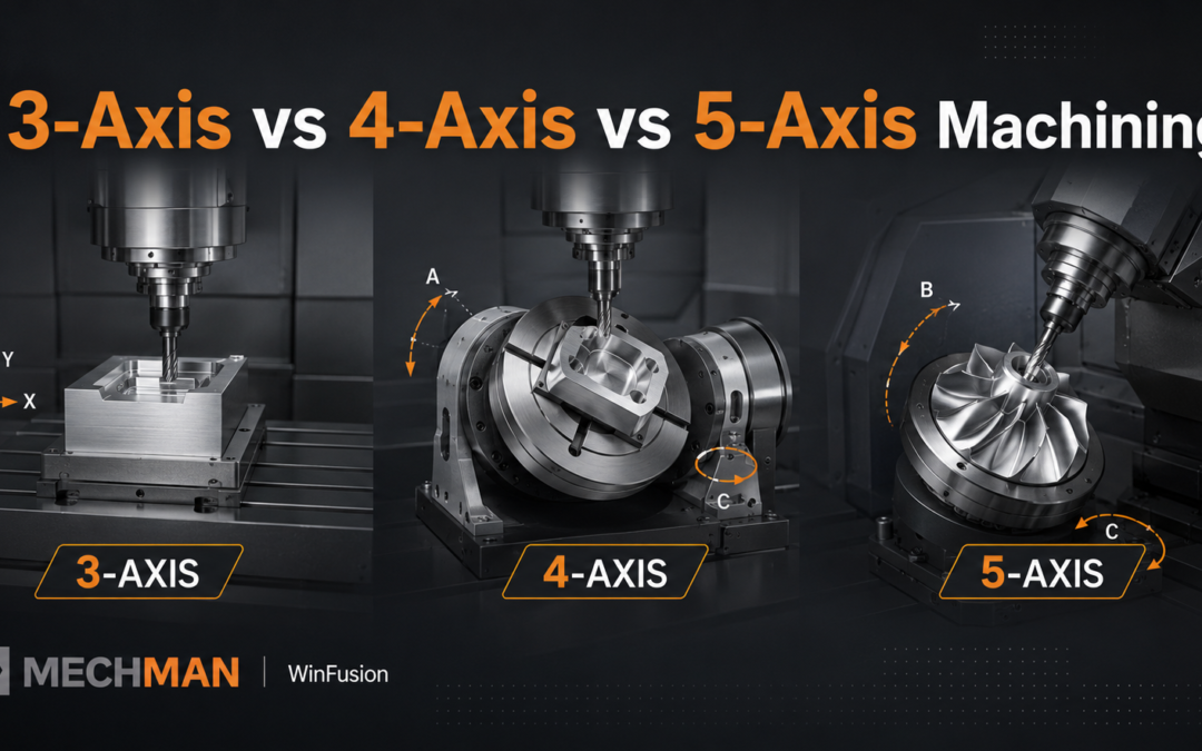 3-Axis vs 4-Axis vs 5-Axis Machining