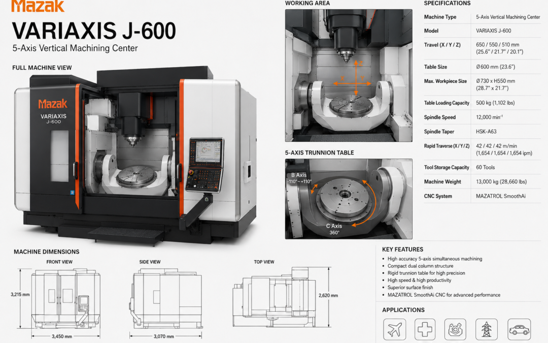 5 axis Software for Mazak variaxis j 600