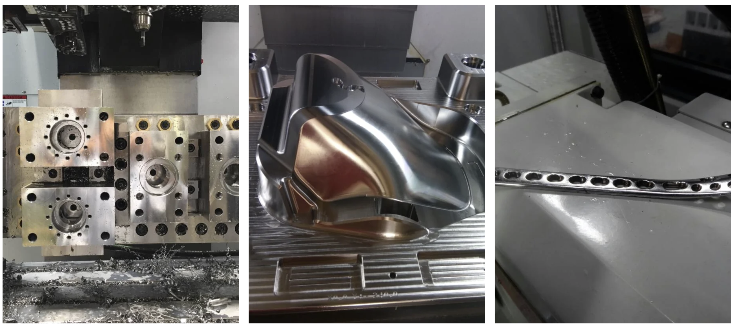 Autodesk PowerMill 5-Axis CAM software interface displaying advanced toolpaths for mold making