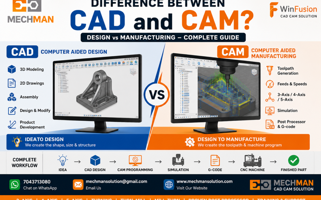 Difference between CAD and CAM?